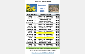 Tournoi du mois de mars